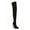 Black Neoprene, variant on New Women Liliana Gisele-7 Thigh High Pointy Toe Stiletto Boot