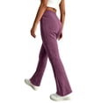 thumbnail image 5 of Tqcoqu Women's High Waist Ribbed Knit Wide Leg Pants,Elastic Waist Casual Fit Pants,Purple Women's S-XXXL, 5 of 7