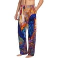 thumbnail image 2 of Balery Men'S Rooster Oil Painting Pants,Sleepwear Pants,Pajama Pants,Pj Bottoms Drawstring And Pockets-Small, 2 of 9