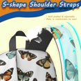 thumbnail image 5 of Butterfly and Brown Orange Pattern 17" School Backpacks for Teens,Waterproof Oxford Fabric,S-Shape Padded Straps for School,Travel,Hiking,Camping, 5 of 6