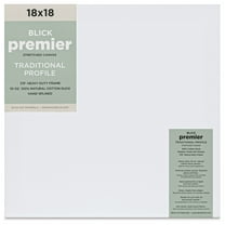 Blick Premier Stretched Cotton Canvas - Traditional Profile, Splined, 18" x 18"