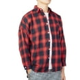 thumbnail image 4 of Youloveit Plaid Shirts for Men Big & Tall Long-Sleeve Check Print Button Down Plaid Flannel Shirt US M-2XL,Red/Black, 4 of 8