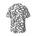 thumbnail image 2 of Haiem Hand Drawn Snake Men's Casual Shirts Short Sleeve Button Down Shirts Fashion Textured Summer Beach Shirt-Medium, 2 of 7