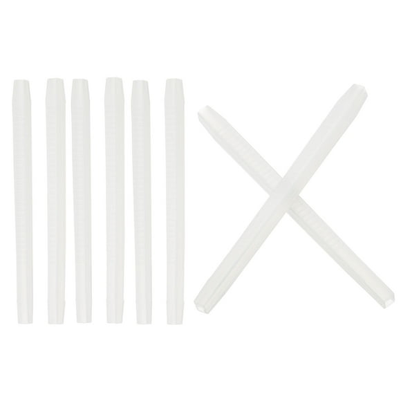 Puntas de gafas Uxcell 4 pares piezas de calcetín antideslizante para orejas reemplazo de tubo de templo, estilo blanco 5