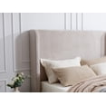 thumbnail image 3 of Harper Tall Headboard King Size Upholstered Bed - 54" High Headboard, No Box Spring Required, Easy Assembly, Light Gray Chenille, 3 of 7