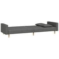 thumbnail image 2 of vidaXL 2-Seater Sofa Bed with Two Pillows Dark Gray Fabric, 2 of 9