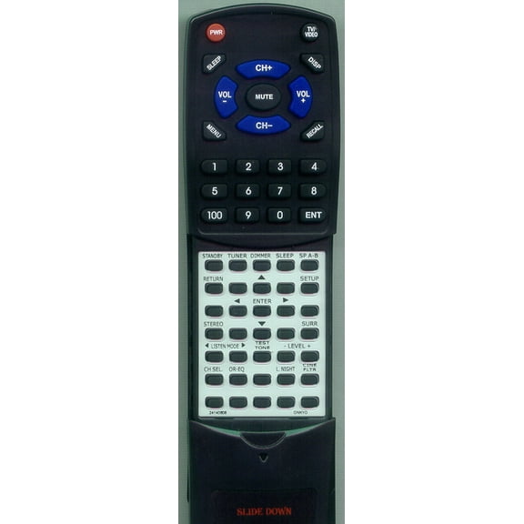 Replacement Remote for ONKYO 24140608, RT24140608, RC608M, HTS780, HTR530, HTS787C