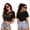 Black, variant on Soccer Jersey for Women Y2K Short Sleeve Mesh Crop Tops Baggy Streetwear Summer Shirt Personlized Fans Apparel,Black,L