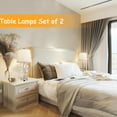 thumbnail image 5 of 24.5in Modern Table Lamps for Living Room Set of 2, Silver Lamps for Bedroom with 2 USB Charging Ports, White Bedside Lamps for Nightstand, Unique Vine Leaf Lamps for End Table Reading, 5 of 8