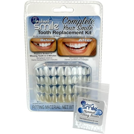 Instant Smile Complete Your Smile Temporary Tooth Replacement Kit - Replace a Missing Tooth in Minutes - Patented
