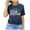 Dark Blue, variant on Women T Shirt Could Be A Train Station Kinda Day Casual O Neck Short Sleeve Funny Print Tees Tops for Women Trendy Beige L
