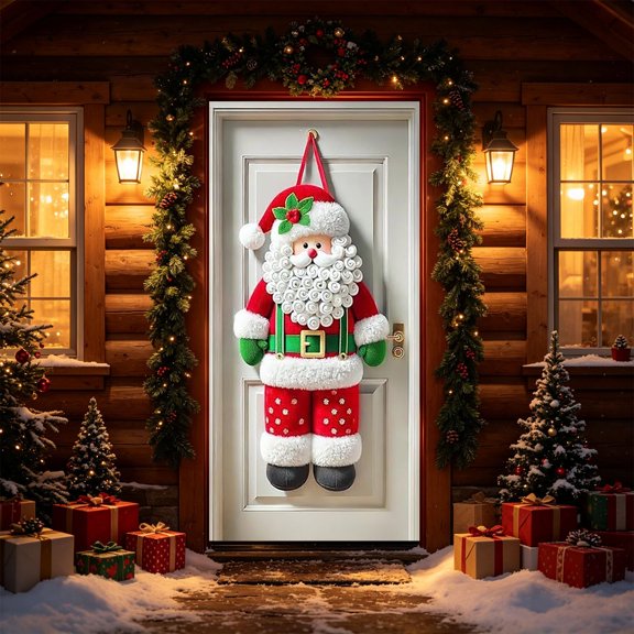 Dalxymotic Christmas Door Tapestry, Xmas Front Door Hanging Cloth Cover, Christmas Decorations Indoor Outdoor, Winter Indoor Tapestry Cover Decor for Door, Wall, Bedroom, Home
