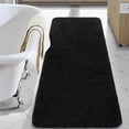 thumbnail image 1 of Alfombra de baño LOCHAS de microfibra negra, 60 x 180 cm, absorbente, 1 of 6