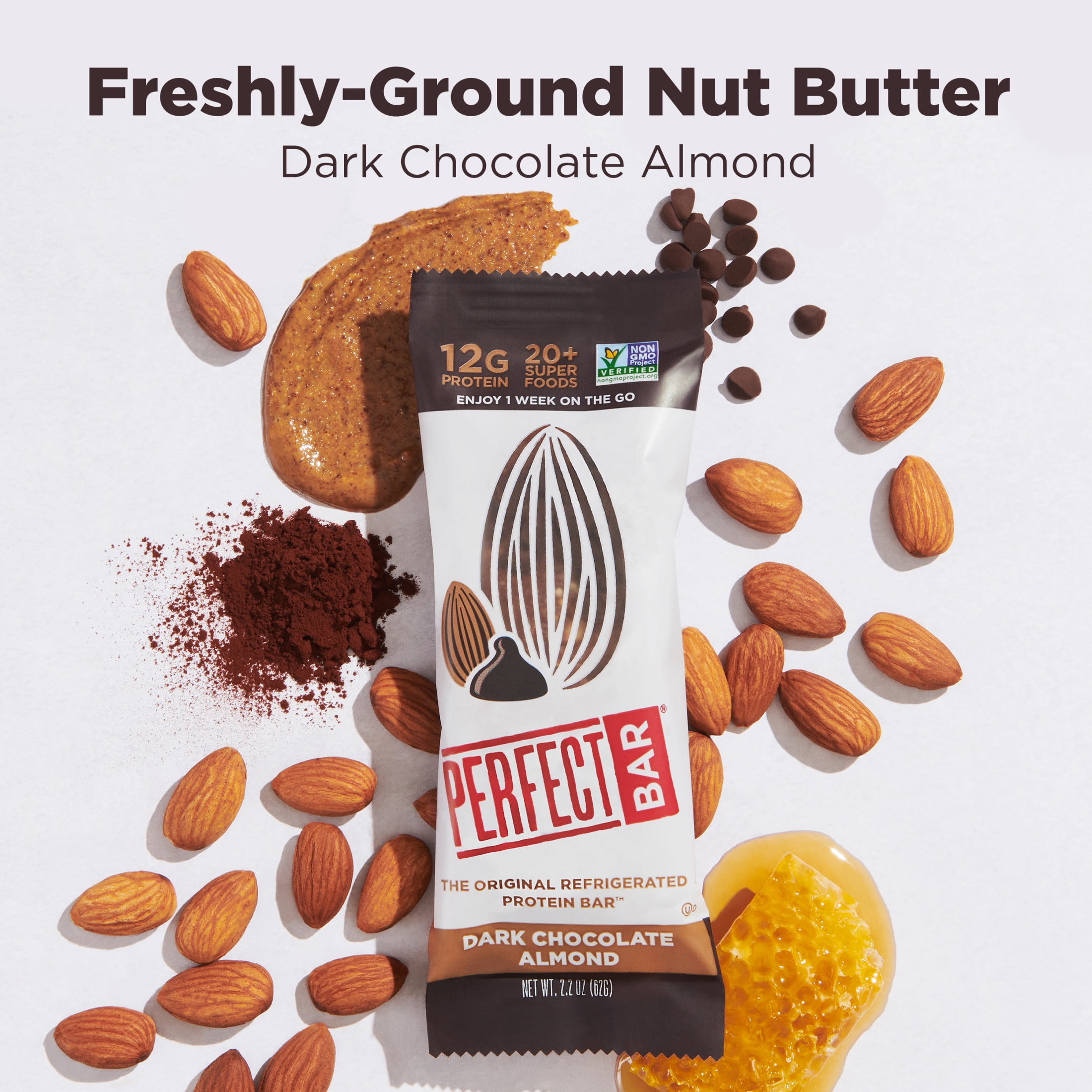 Perfect Bar Gluten-Free Dark Chocolate Almond Refrigerated Protein Bar, 2.2 oz