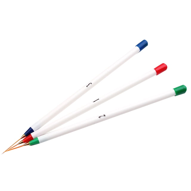 3pcs/1 Set Nail DIY Drawing Painting Striping Plastic Pull Nail DIY Line Pens Superfine Brush Kit