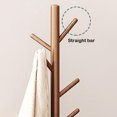 thumbnail image 5 of Tozuoyouz Solid Wood Coat Rack Stand, Free Standing Hall Coat Hat Rack Stand With 5 Hooks For Coats, Hats, Bags, Purses, For Entryway, Hallway, Rubberwood Hooks,Base And Pole Brown 53.1X14.9In, 5 of 7