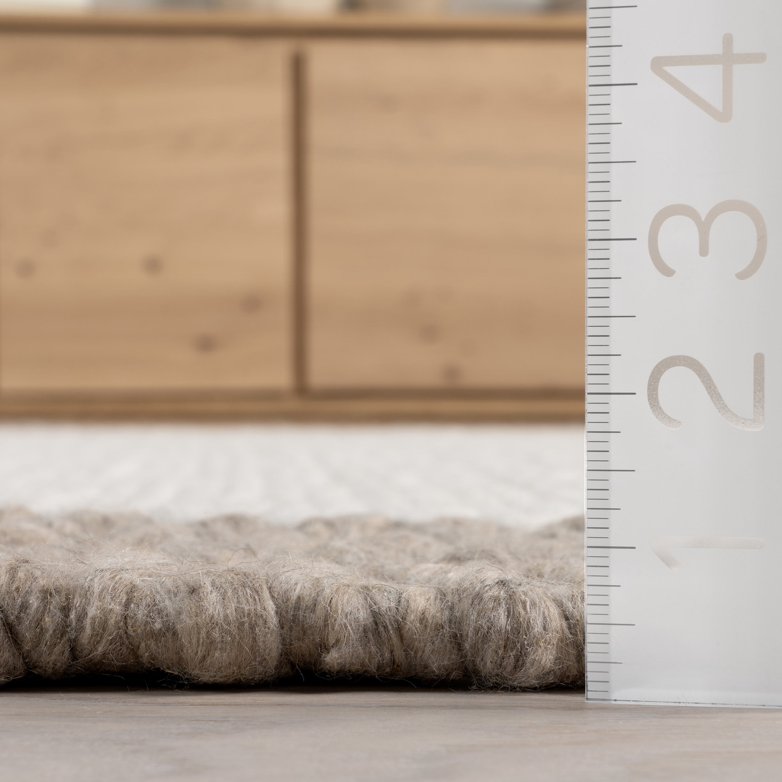 nuLOOM Aster Chunky Knit Wool Area Rug, 5' x 8', Ivory
