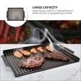thumbnail image 3 of SHOWERORO 1Pc Black Steel Bbq Grill Pan Non Stick Barbecue Tray Outdoor Cooking Accessory, 3 of 8