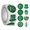 A, variant on WMGHA St. Patrick's Day Stickers Laser Shamrock Stickers Roll 3 Colors Green Sparkly Lucky Clover Adhesive Seal Labels for Irish Holiday Party Cards Envelope, 500Pcs