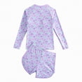 thumbnail image 5 of TOWED22 Girls 2 Pieces Rash Guard Swimsuit Long Sleeve Tankini for 4-10 Years Purple,10-11 Y, 5 of 7