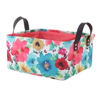 Pioneer Woman Medium Multicolored Floral Canvas Basket, Set of 2