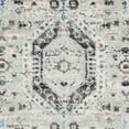 thumbnail image 4 of SAFAVIEH Madison Gladys Floral Bordered Runner Rug, Grey/Dark Grey, 2' x 8', 4 of 5