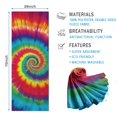 thumbnail image 2 of Colorful Rainbow Tie Dye Spiral Pattern Hot Yoga Mat Towel Non Slip for Hot Yoga - Quick-Drying Yoga Mat Cover with 4 Corner Pockets with Travel Bag - Hot Yoga Towel Non Slip 74"x26", 2 of 6
