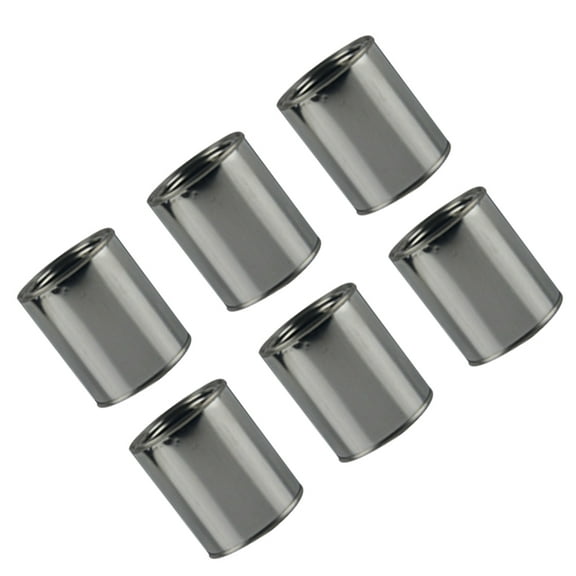 6 Pcs Empty Tins with Lids Paint Tin Cans Ink Container 8.00X8.00X7.50CM Silver