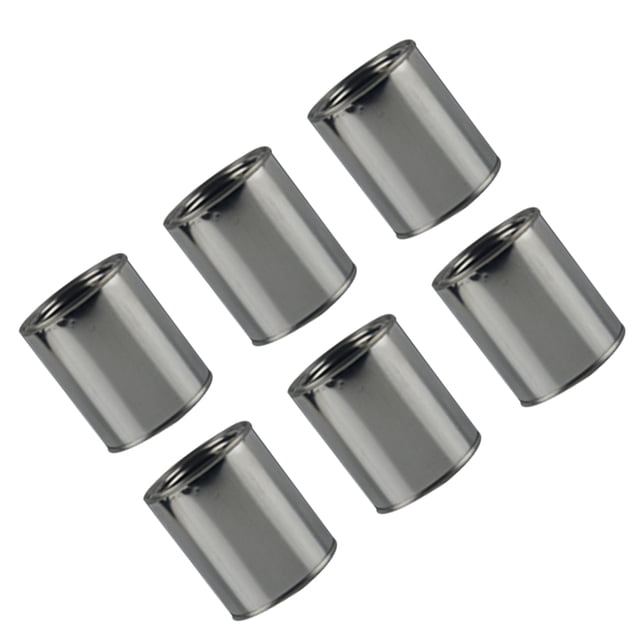 CRAFTHROU 6Pcs Empty Paint Cans For Party Iron Paint Storage Can Silver 0.3L