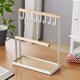 thumbnail image 4 of Organizador de joyería de 2 niveles Pulsera de sobremesa de madera de hierro de hierro moderno Collar Display Rack de árbol con bandeja para el hogar ANGGREK Otros, 4 of 8
