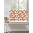 thumbnail image 4 of Thanksgiving 2 Panel Kitchen Curtains for Small Windows, Fall Orange Pumpkin Green Maple Leaves Bathroom Tier Curtain, Short Window Treatment for Bedroom/Living Room 55"x36", 4 of 6