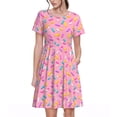 thumbnail image 1 of Disketp Donut para Vestido de Manga Corta para Mujeres, Vestidos de Verano para Mujeres, Casual y Holgado para la Playa, 1 of 6