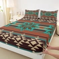thumbnail image 3 of Manfei Teens Female Men Abstract Boho Flower 4-Piece Full Size Sheets,Bohemian Aztec Bed Sheets,Tribal Theme Lightweight Sheet Sets,Ultra Soft Home Decor, 3 of 7