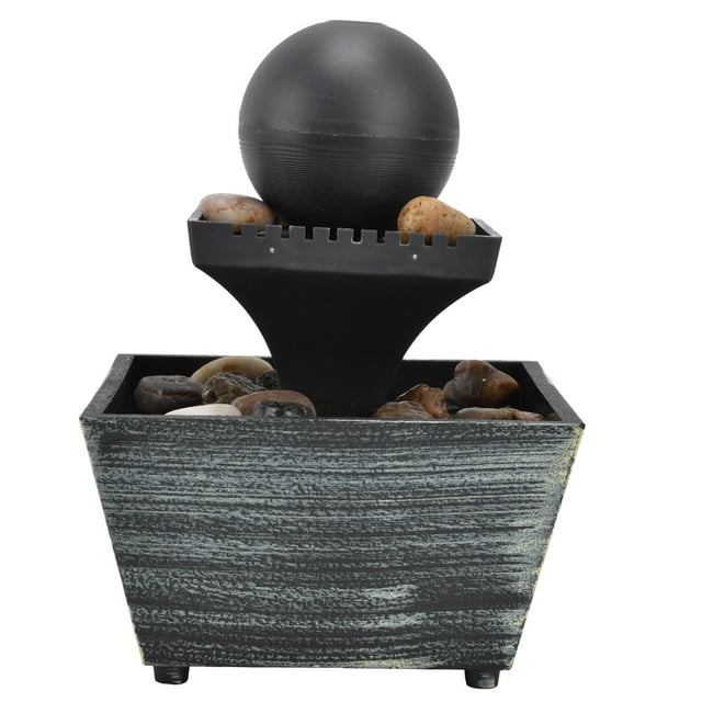 Fontaine de Table, Fontaine à Eau de Table USB 3v Fontaine à Boule de Table Durable