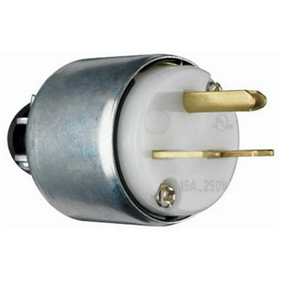 Legrand-Pass & Seymour PS615PACC20 15-Amp 250-volt Armored Clamp Lock Plug with Self Centering Cord Grip, Heavy Duty Construction