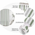 thumbnail image 6 of Sage Green Stripe Waterproof Fabric Shower Curtain,Geometric Grey White Vertical Striped Waterproof Fabric Shower Curtain for Bathroom Curtains Bathtubs Shower Curtains with 12 Hooks Standard 60x72, 6 of 8