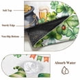 thumbnail image 6 of St. Patrick's Day Round Area Rug 3Ft Washable Small Circle Rugs for Kitchen Entryway, Green Gnomes Lucky Shamrocks Flags Non-Slip Carpet Floor Mats Indoor Outdoor Carpet Runner Aesthetic Home Decor, 6 of 8