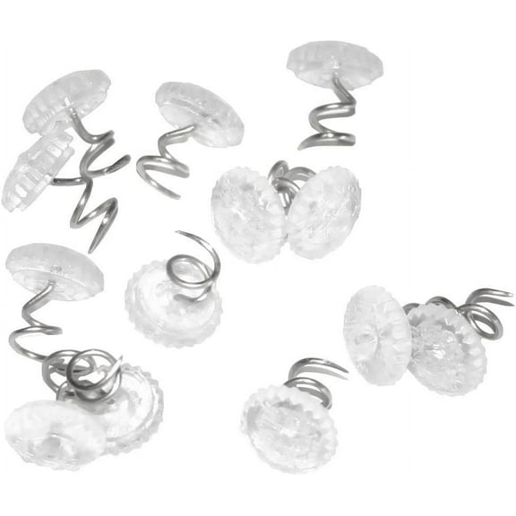 100 Pcs Upholstery Tacks Headliner Pins Clear Heads Twist Pins for Slipcovers and Bedskirts, 0.5 Inches Bed Skirt Pins