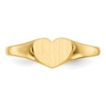thumbnail image 4 of 14K Yellow Gold Ring Band Signet 6.0x7.5mm Closed Back Heart, Size 7, 4 of 5