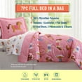 thumbnail image 3 of Wildkin Kids 7 Pc Full Microfiber Bed in a Bag for Boys & Girls (Horses Pink), 3 of 9