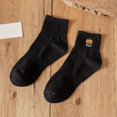 thumbnail image 4 of Halloween Pumpkin Embroidered Crew Socks for Men Festive Comfort Blend Athletic Socks, 4 of 5