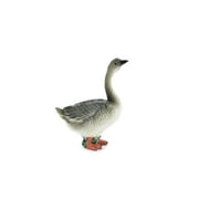 Goose, Grey Goose, Chinese, Hand Painted, Museum Quality Rubber Bird, Educational, Realistic, Lifelike, Educational, Gift, 2 1/2" CH259 BB123