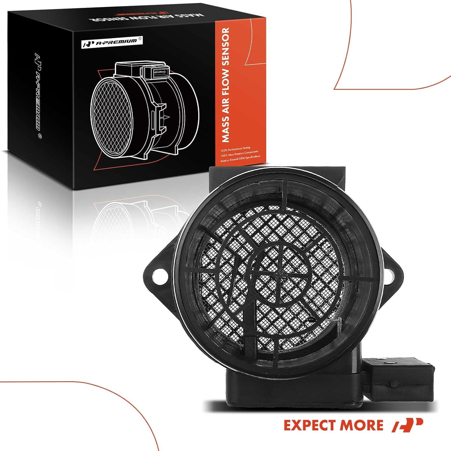 A-Premium Mass Air Flow Sensor Meter MAF Compatible with Hyundai Elantra 2003-2010 Sonata Tiburon Tucson Accent Kia Optima Rio Rio5 Rondo Sportage 28164-23700 28164-25000
