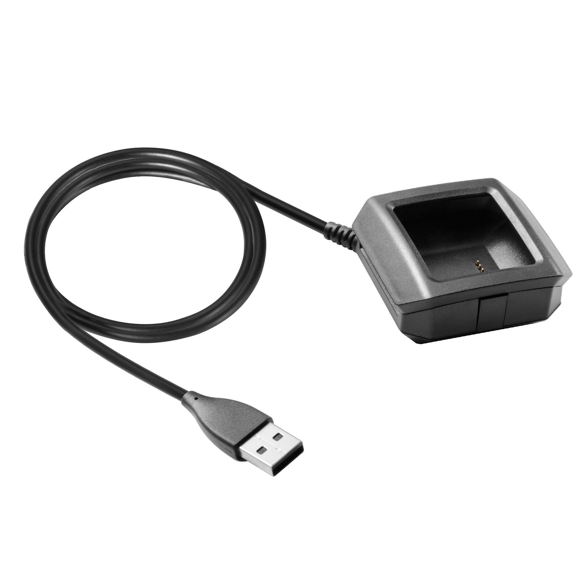Fitbit Ionic Car Charger kit, by Insten 2in1 Kit Replacement USB Charging Cable Cord + 2 Port