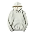 thumbnail image 2 of VSSSJ Mens Hoodies Relaxed Fit Solid Color Casual Hooded Sweatshirts Long Sleeve Drawstring Comfy Basic Versatile Pullover with Pocket Gray XL, 2 of 6