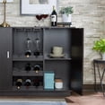 thumbnail image 5 of Bowery Hill Mid-Century Server with Wine Bottle Rack in Espresso, 5 of 5