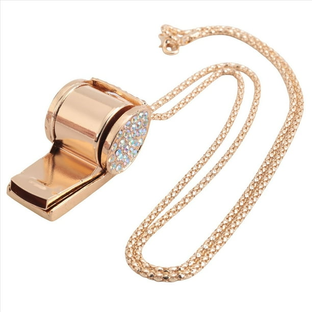 Silbato, Silbato de Diamantes de Imitación de Cristal Metálico, Silbato Brillante con para Árbitros, Entrenadores, Profesores