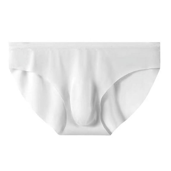 Skymirror Men Seamless Ice Silk Briefs Low-rise 3D U-convex Ultra-Thin Panties Solid Color Quick Drying Underwear