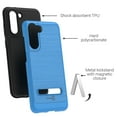 thumbnail image 4 of CoverON For Samsung Galaxy S21 FE Case, Slim Metal Kickstand Rugged Dual Layer Phone Cover, Blue, 4 of 8