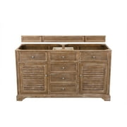 James Martin Vanities 238-104-561 Savannah 60" Double Free Standing Wood Vanity Cabinet